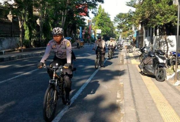 Polres Klungkung Patroli Bersepeda Menjaga Keamanan