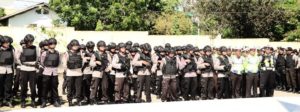 Apel siaga pengamanan Pilkada di Mapolresta Kupang, Sabtu (11/2). Foto: balinewsnetwork/amar ola keda.