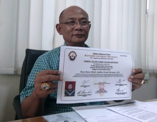 PT Bali Bantah Mengambil Sumpah Advokat Bodong