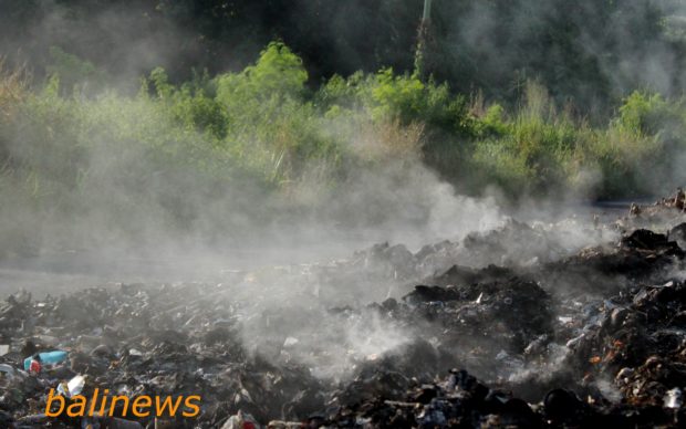 Asap TPA Ile Mandiri Tutup Jalan,Sampah ‘Bernaung” di Pohon Mente