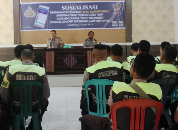 Pertama di Polda NTT,Polres Flotim Modernkan Pelaporan Bhabinkamtibmas via BUSI