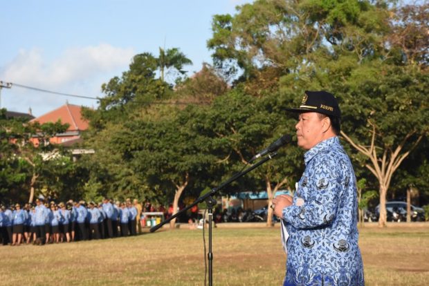 Apel Disiplin Pemkot Denpasar; Tekankan Sinergitas Program OPD, Tingkatkan SDM