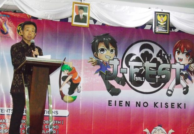 Konjen Jepang Mr. Hirohisa Chiba Buka Japanese Festival ITB STIKOM Bali
