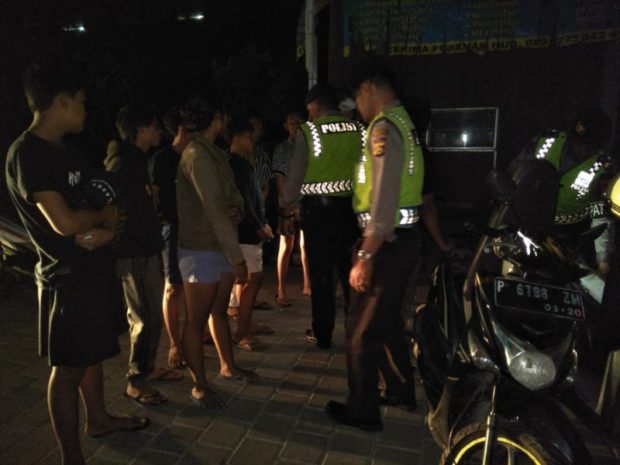 Patroli Gabungan Polresta Denpasar Amankan 13 yang Diduga Anggota Geng Motor